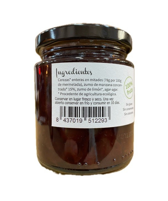 MERMELADA DE CEREZAS CON ZUMO DE MANZANA 260g CONTIGO CONSERVAS ARTESANALES