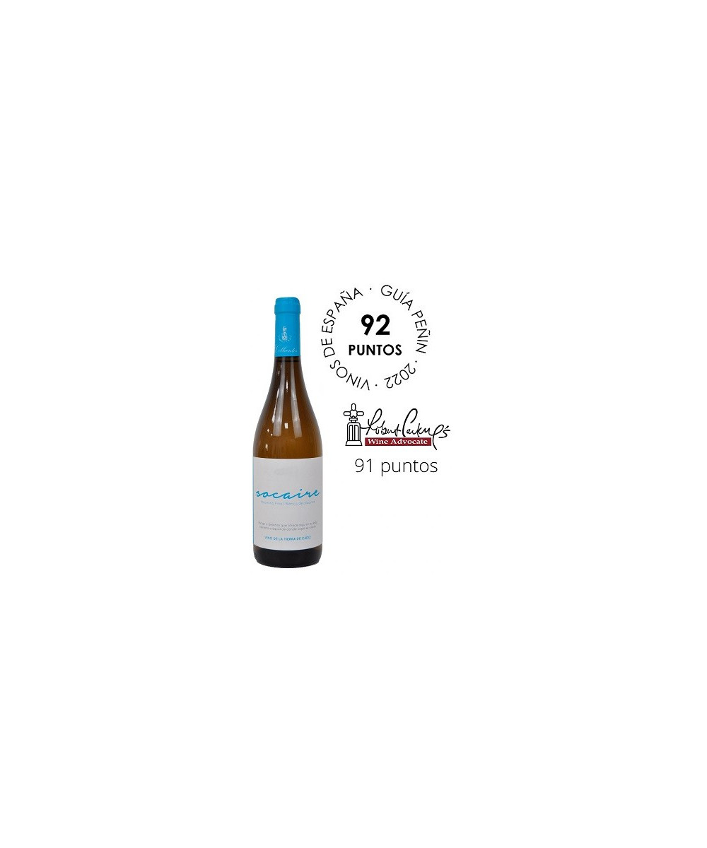 SOCAIRE VINO BLANCO SECO 75 cl. DE LA TIERRA DE CÁDIZ. PALOMINO FINO