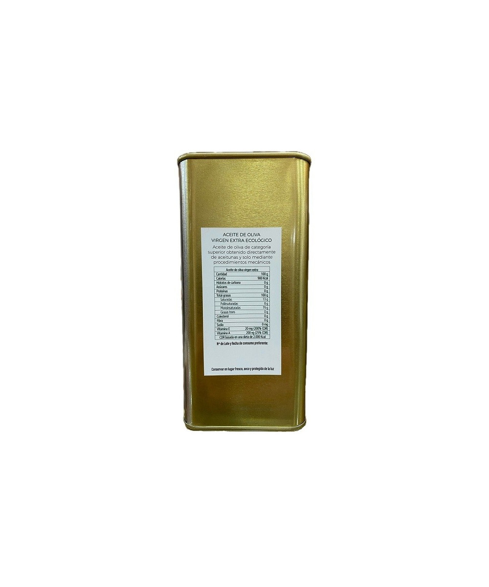 ACEITE DE OLIVA VIRGEN EXTRA LATA 500 ml VARIEDAD PICUAL PRODUCCIÓN ECOLÓGICA EL LENTISQUIILLO