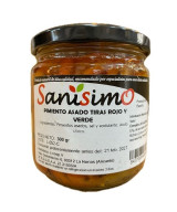 PIMIENTOS ASADOS TIRAS ROJO Y VERDE TARRO 300 gr SANÍSIMO