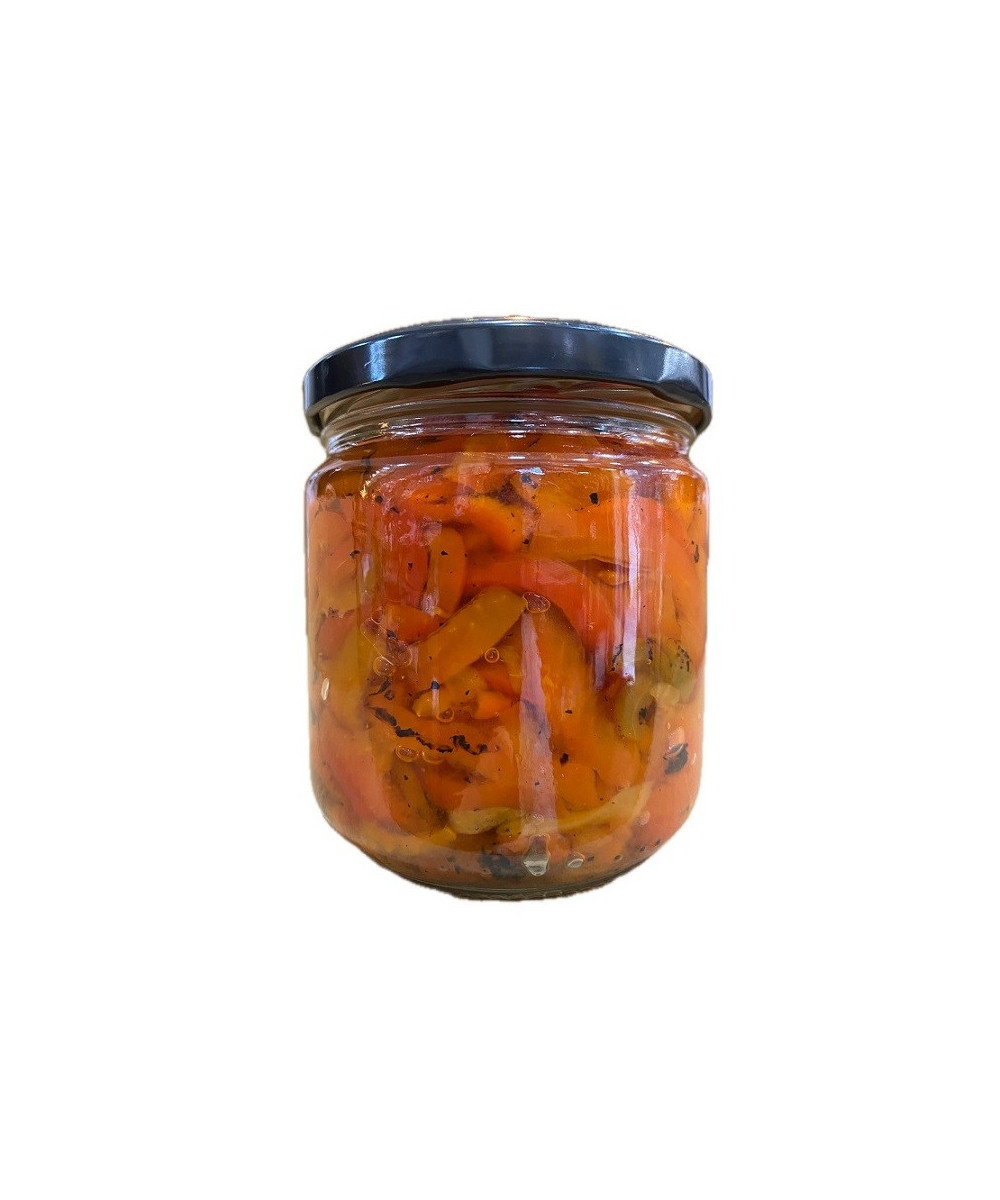 PIMIENTOS ASADOS TIRAS ROJO Y VERDE TARRO 300 gr SANÍSIMO