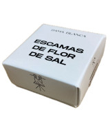 MINI CAJITA ESCAMAS DE FLOR DE SAL CON 10g SALINAS DAMA BLANCA CADIZ 
