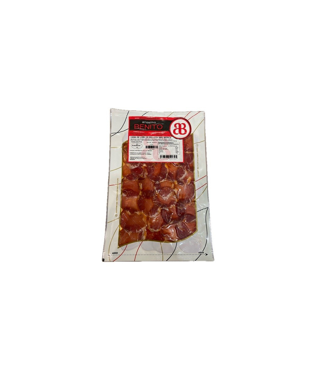 CAÑA DE LOMO DE BELLOTA 100% IBÉRICA LONCHEADA ANSELMO BENITO 100 G