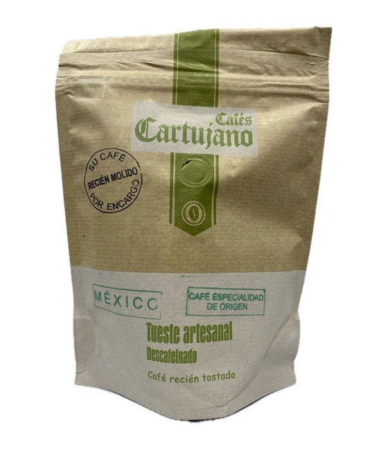 CAFÉ DESCAFEINADO MÉXICO MOLIDO 250g ESPECIALIDAD CAFÉS CARTUJANO SAN JÓSE DEL VALLE CÁDIZ
