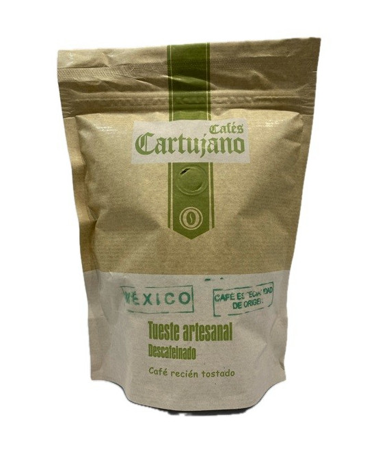 CAFÉ DESCAFEINADO MÉXICO EN GRANO 250g ESPECIALIDAD CAFÉS CARTUJANO SAN JOSÉ DEL VALLE CÁDIZ