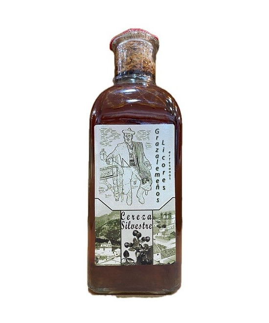 LICOR DE CEREZAS SILVESTRE FRASCA 500 ml. GRAZALEMEÑOS LICORES ARTESANOS