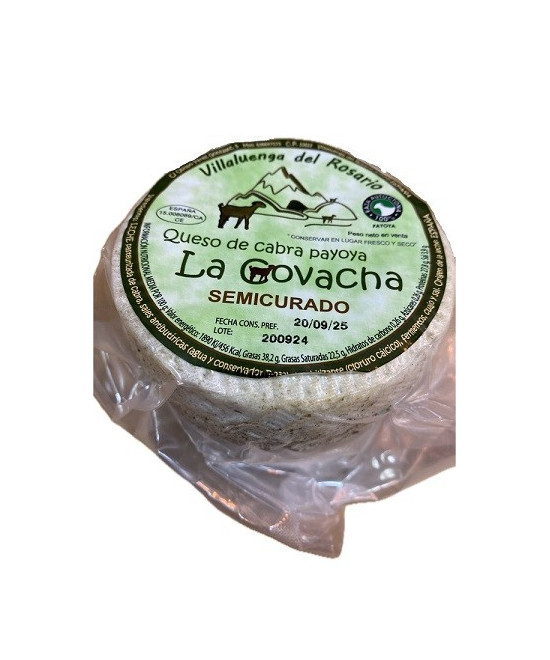 MINI QUESO DE CABRA PAYOYA SEMICURADO 450 gr Aprox LA COVACHA VILLALUENGA DEL ROSARIO CÁDIZ