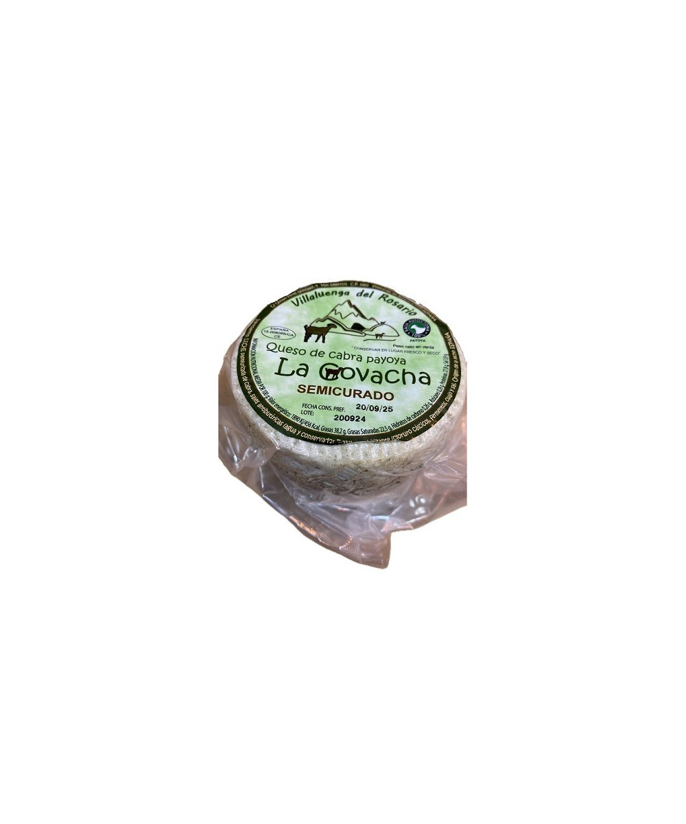 MINI QUESO DE CABRA PAYOYA SEMICURADO 450 gr Aprox LA COVACHA VILLALUENGA DEL ROSARIO CÁDIZ