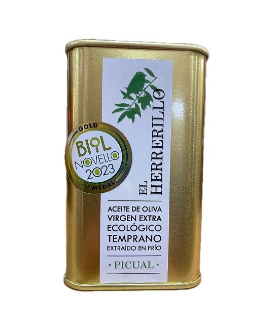 LATA 250 ml AOVE PICUAL ECO OLIVAR EL HERRERILLO MEDINA SIDONIA CÁDIZ 