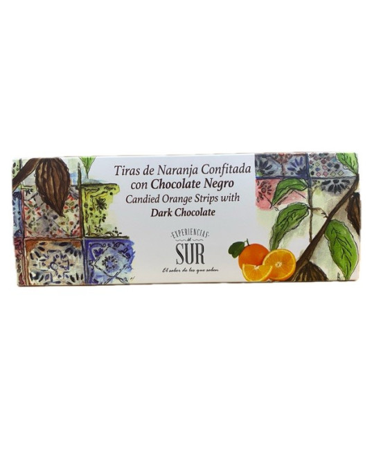 TIRAS DE NARANJA CONFITADA CON CHOCOLATE NEGRO 150 gr