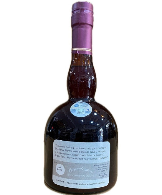 LICOR ARTESANO DE ENDRINA 500ML – DESTILADO TRADICIONAL DE GRAZALEMA (CÁDIZ) CON 20% VOL.