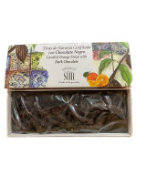 TIRAS DE NARANJA CONFITADA CON CHOCOLATE NEGRO 150 gr