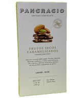 TABLETA CHOCOLATE CON LECHE 42% FRUTOS SECOS CARAMELIZADOS PANCRACIO 100G – GOURMET