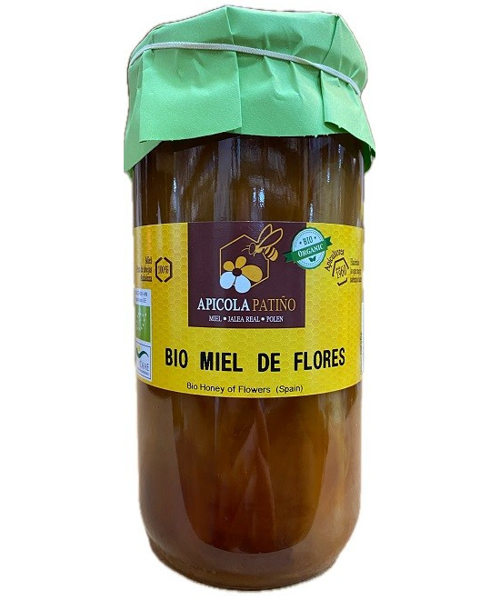 MIEL DE MIL FLORES BIO APÍCOLA PATIÑO 1 KG – CERTIFICADA ECOLÓGICA DE CONIL (CÁDIZ)