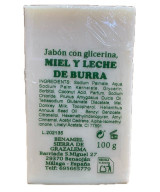 JABÓN CON GLICERINA, MIEL Y LECHE DE BURRA BENAMIEL 100 G – SIERRA DE GRAZALEMA