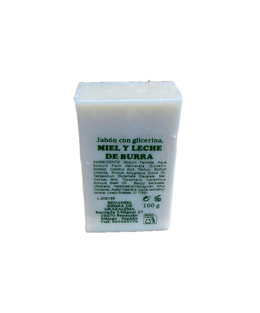 JABÓN CON GLICERINA, MIEL Y LECHE DE BURRA BENAMIEL 100 G – SIERRA DE GRAZALEMA