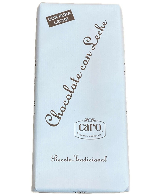 CHOCOLATE CON LECHE EXTRAFINO CARO 150 G | CHOCOLATE ARTESANO DE ZARAGOZA