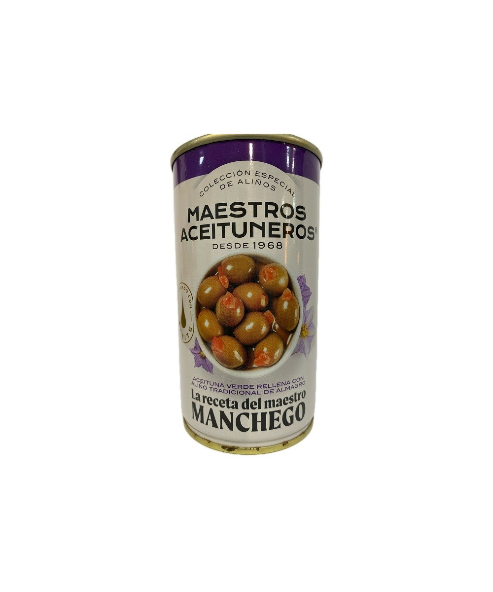 ACEITUNAS VERDES RELLENAS CON ALIÑO TRADICIONAL DE ALMAGRO 350 G – AIRES DE CÁDIZ

