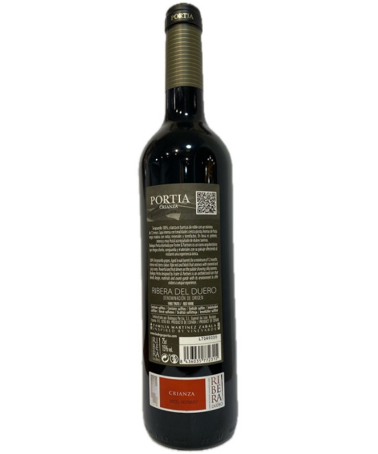 VINO TINTO PORTIA CRIANZA RIBERA DEL DUERO 75 CL – AIRES DE CÁDIZ