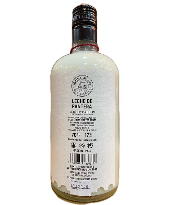 LECHE DE PANTERA LICOR CREMA DE GIN MARTES SANTO 70 CL – AIRES DE CÁDIZ