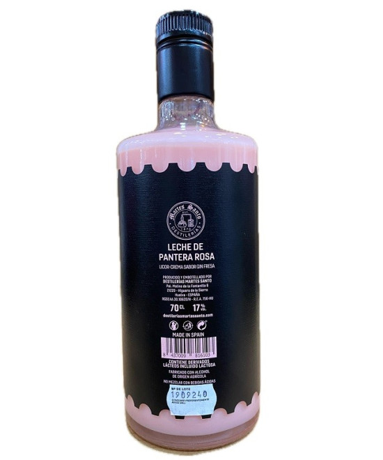 LICOR CREMA GIN FRESA LECHE DE PANTERA 70CL ARTESANAL MARTES SANTO