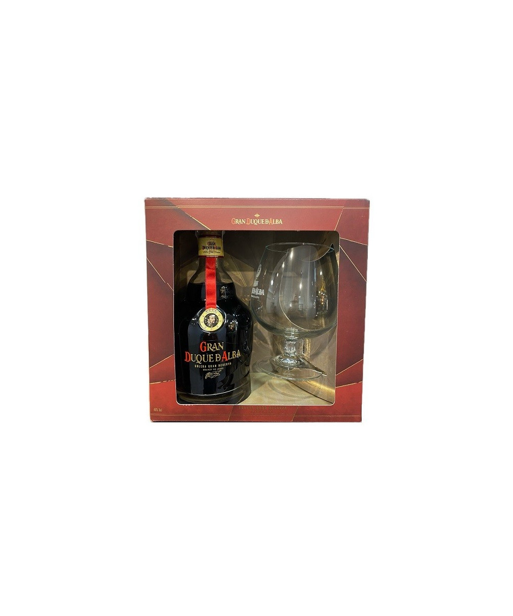 BRANDY PREMIUM DE JEREZ - GRAN DUQUE DE ALBA 70 CL CON COPA SERIGRAFIADA 