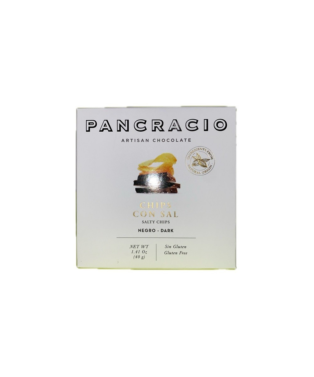 MINI TABLETA CHOCOLATE NEGRO 64% CHIPS CON SAL PANCRACIO 40G – GOURMET ESPAÑOL