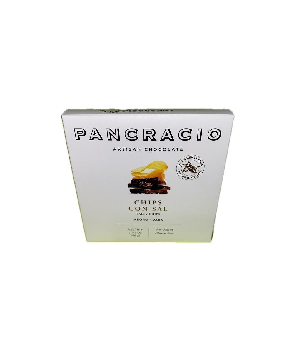MINI TABLETA CHOCOLATE NEGRO 64% CHIPS CON SAL PANCRACIO 40G – GOURMET ESPAÑOL