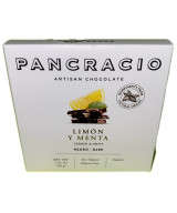 MINI TABLETA CHOCOLATE NEGRO 64% LIMÓN Y MENTA PANCRACIO 40G – GOURMET ESPAÑOL