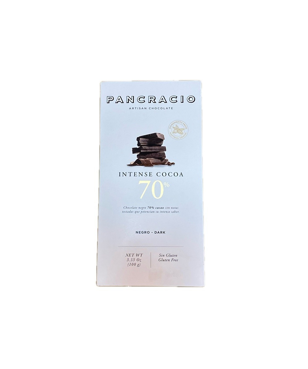 CHOCOLATE NEGRO INTENSO 70% CACAO PANCRACIO 100 G | CHOCOLATE GOURMET PREMIUM