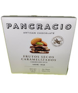 MINI TABLETA CHOCOLATE CON LECHE 42% FRUTOS SECOS CARAMELIZADOS PANCRACIO 40G