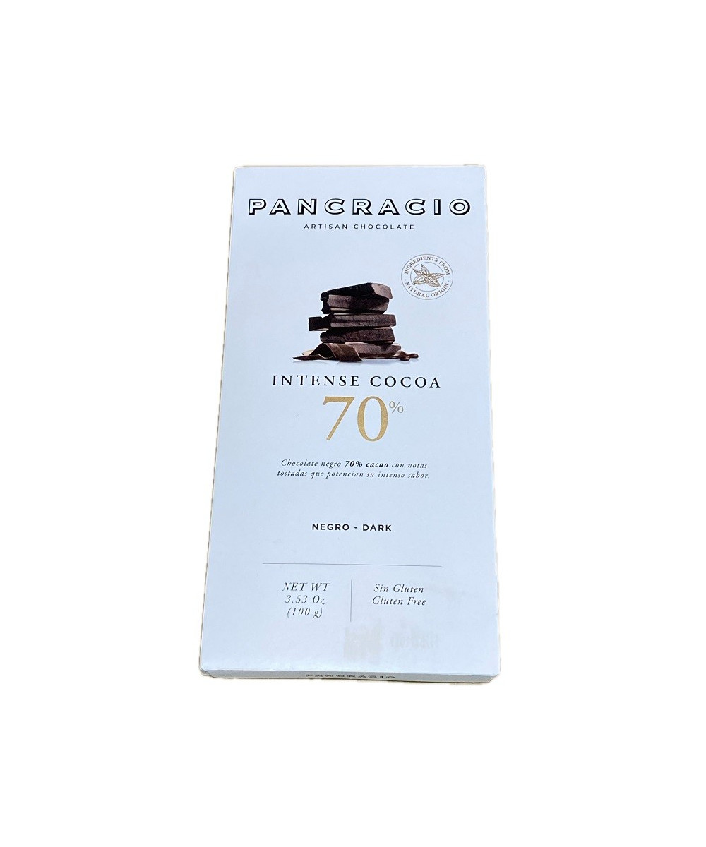 CHOCOLATE NEGRO INTENSO 70% CACAO PANCRACIO 100 G | CHOCOLATE GOURMET PREMIUM