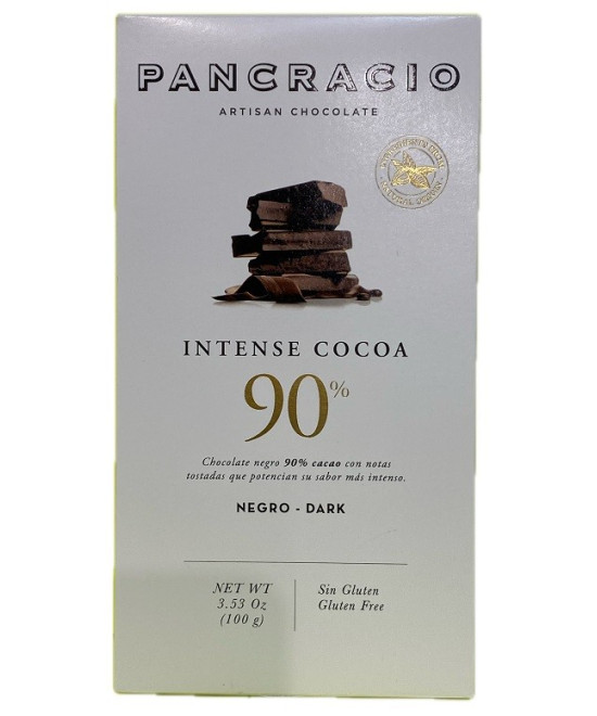 TABLETA INTENSE COCOA 90% PANCRACIO – CHOCOLATE NEGRO GOURMET 100G
