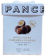 AVELLANAS CARAMELIZADAS CON CHOCOLATE CON LECHE PANCRACIO 140 G (SIN GLUTEN)
