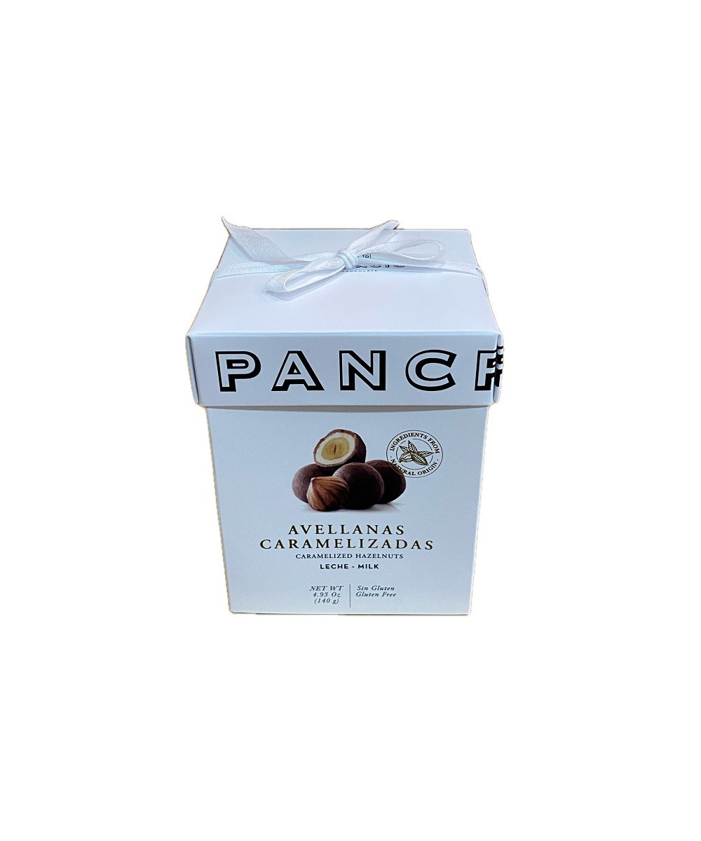 AVELLANAS CARAMELIZADAS CON CHOCOLATE CON LECHE PANCRACIO 140 G (SIN GLUTEN)