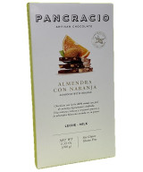 TABLETA CHOCOLATE CON LECHE 42% ALMENDRAS Y NARANJA PANCRACIO 100G – GOURMET ESPAÑOL