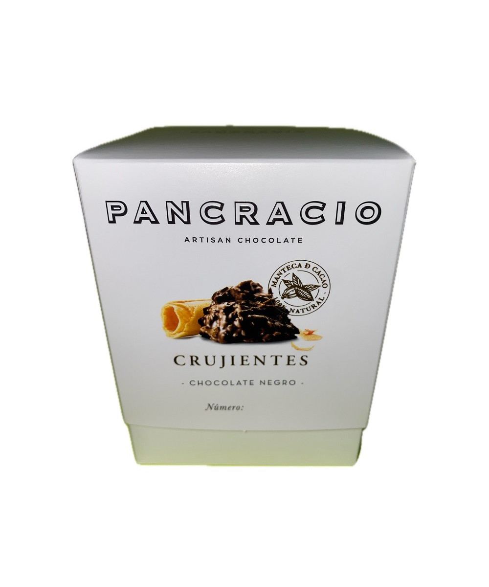 CRUJIENTES CHOCOLATE NEGRO 64% PANCRACIO 140G – GOURMET ARTESANAL ESPAÑOL