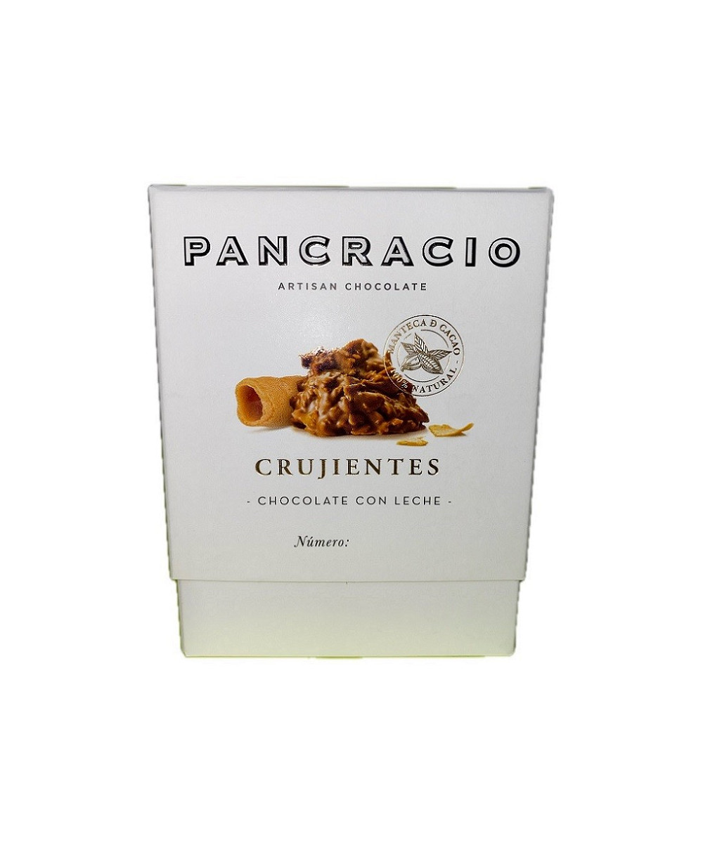 CRUJIENTES CHOCOLATE CON LECHE 38% PANCRACIO 140G – GOURMET ARTESANAL ESPAÑOL