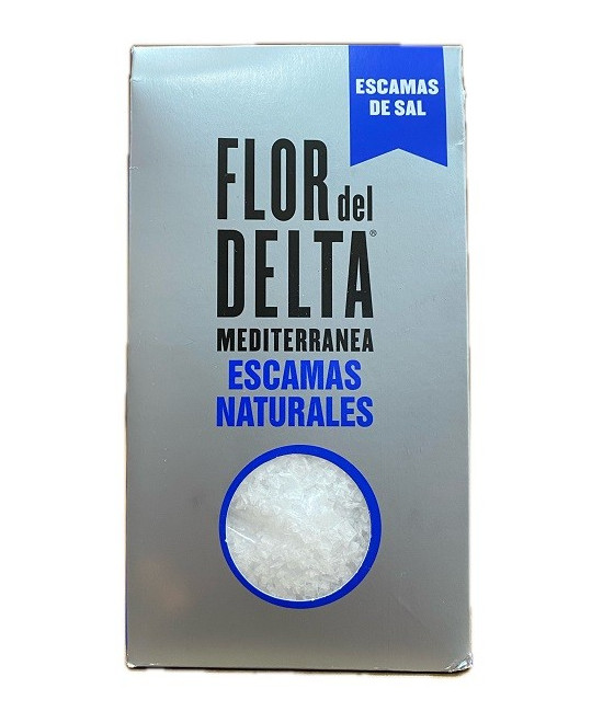 SAL EN ESCAMAS NATURALES 125 G FLOR DEL DELTA – PURA SAL MARINA DEL MEDITERRÁNEO