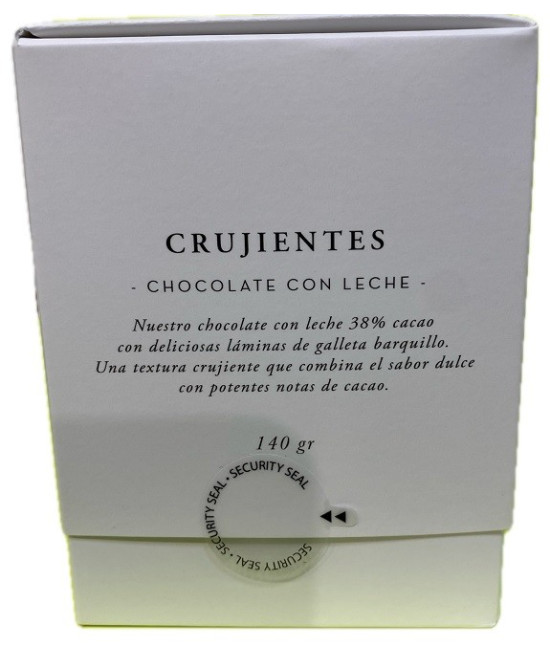 CRUJIENTES CHOCOLATE CON LECHE 38% PANCRACIO 140G – GOURMET ARTESANAL ESPAÑOL