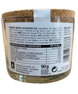 ESCAMAS NEGRAS SAZONADOR FLOR DEL DELTA 90 G – SAL GOURMET ARTESANAL EN TARRO DE CRISTAL

