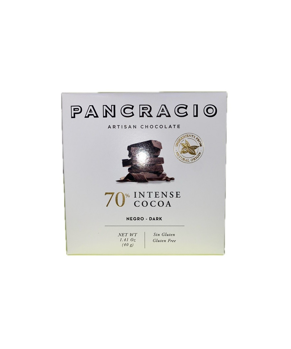 MINI TABLETA CHOCOLATE NEGRO 70% PANCRACIO 40G – GOURMET ARTESANAL DE ESPAÑA
