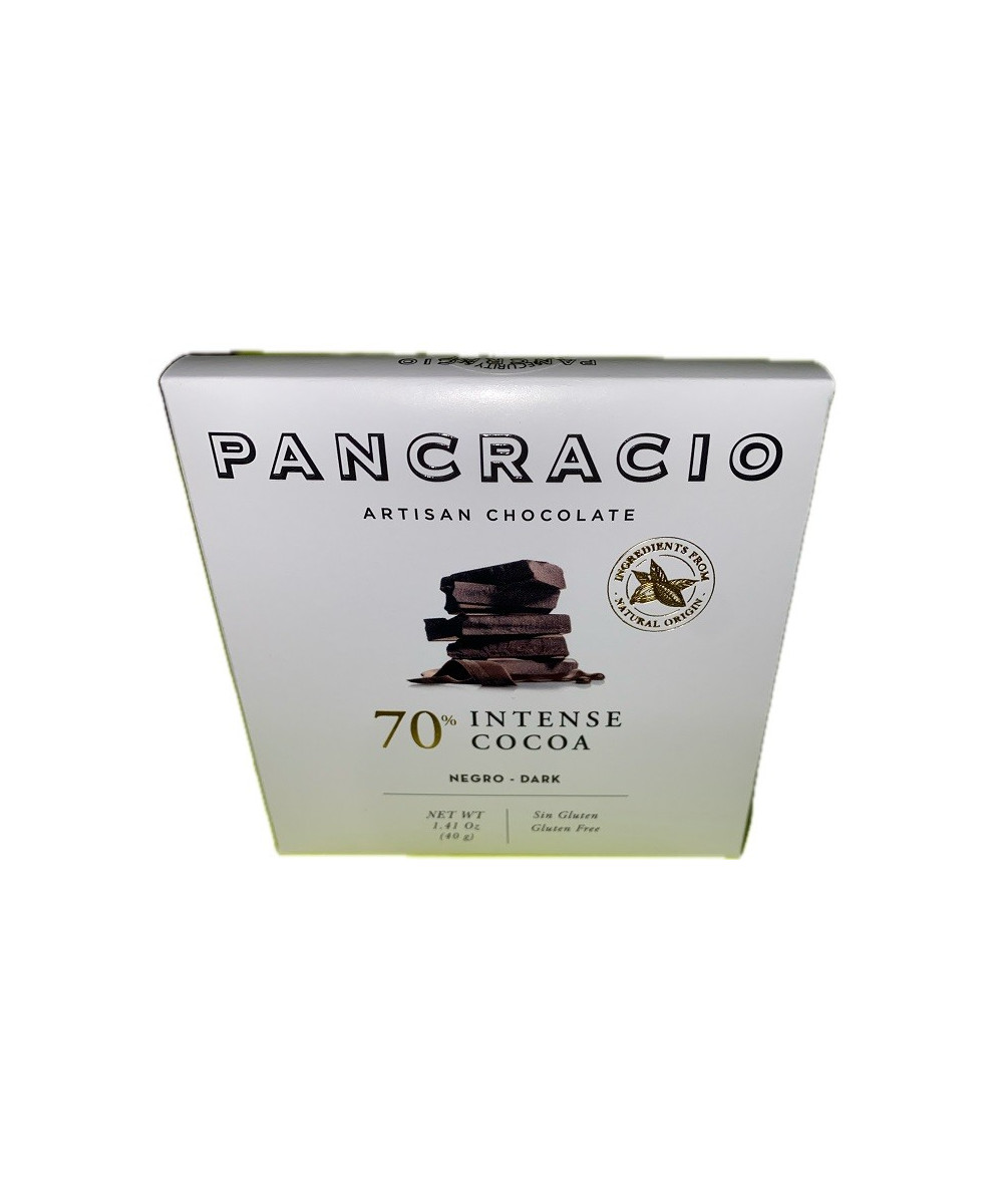 MINI TABLETA CHOCOLATE NEGRO 70% PANCRACIO 40G – GOURMET ARTESANAL DE ESPAÑA