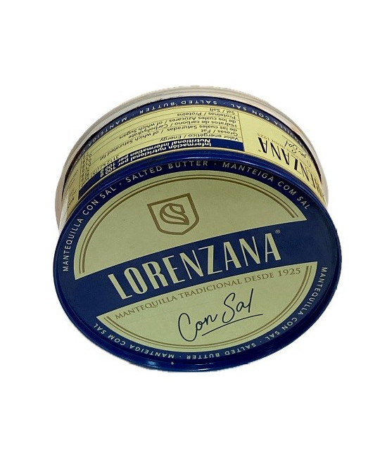 MANTEQUILLA TRADICIONAL CON SAL LORENZANA 250G DESDE 1925