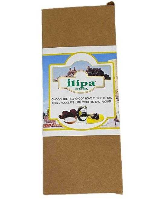 CHOCOLATE NEGRO 70% CON AOVE Y FLOR DE SAL ILIPA 100 G – OLVERA