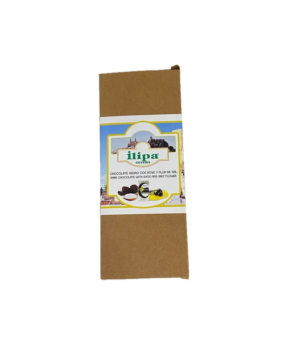 CHOCOLATE NEGRO 70% CON AOVE Y FLOR DE SAL ILIPA 100 G – OLVERA