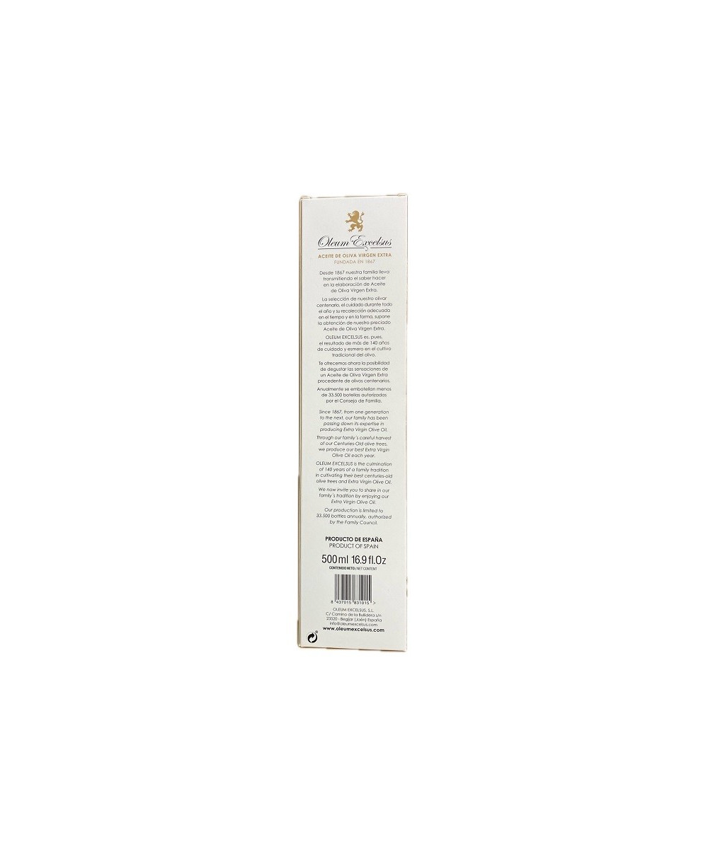 OLEUM EXCELSUS ACEITE DE OLIVA VIRGEN EXTRA PREMIUM 500ML – EXCLUSIVO DE LA SIERRA DE JAÉN