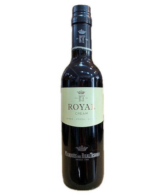 ROYAL CREAM 37,5 CL MARQUÉS DEL REAL TESORO VINO CREAM DE JEREZ, MEZCLA DE PALOMINO Y PEDRO XIMÉNEZ