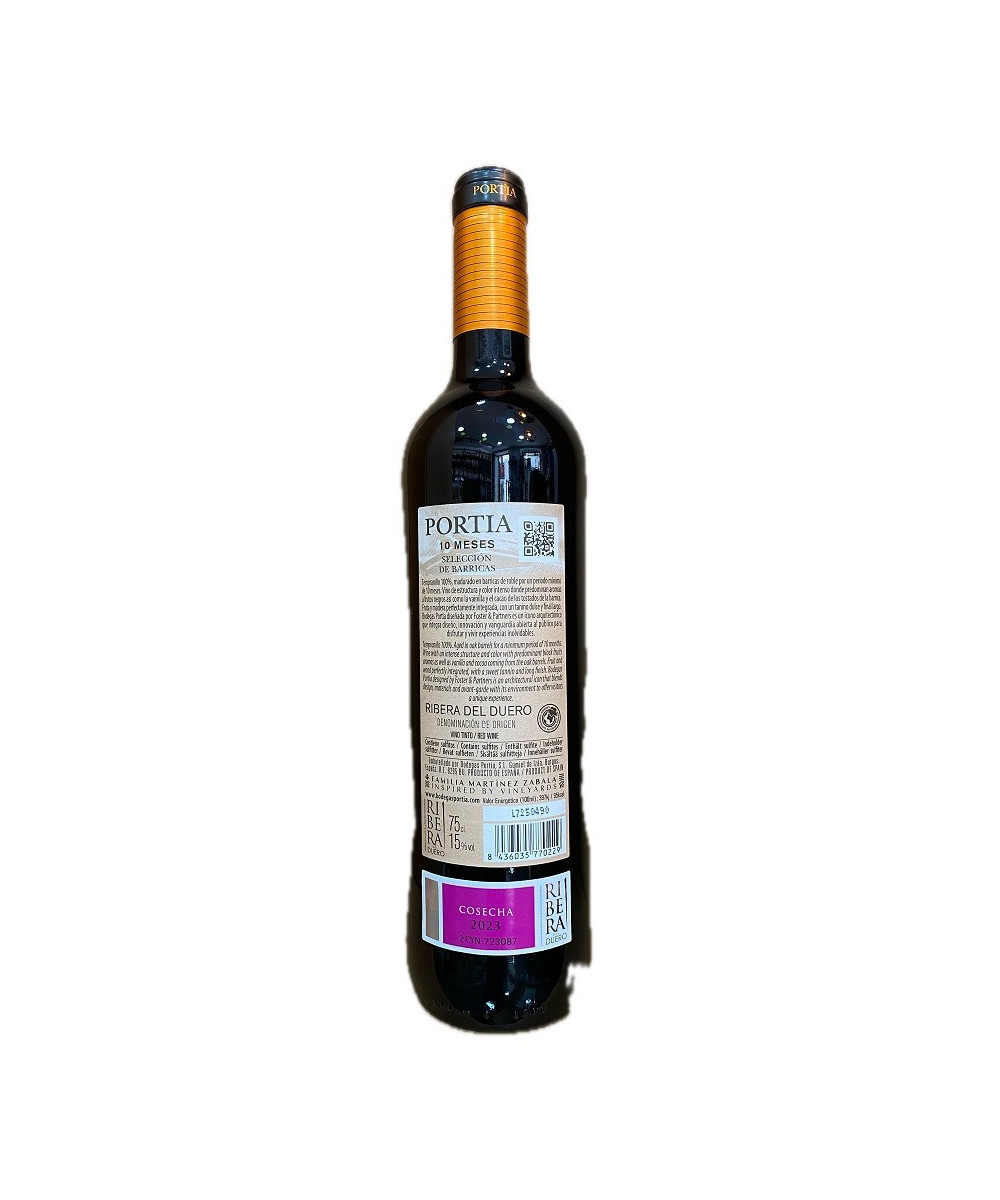PORTIA 10 MESES RIBERA DEL DUERO 75CL – VINO TINTO DE CRIANZA ARTESANAL Y ELEGANCIA CONTEMPORÁNEA
