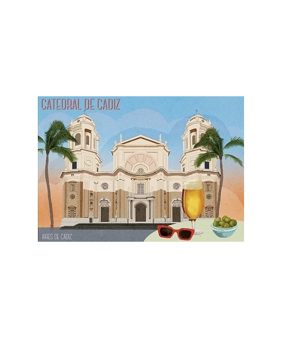 IMÁN SOUVENIR CÁDIZ CATEDRAL 10,5X7,5CM – FLEXIBLE